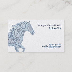 Blue Paisley Horse Business Card