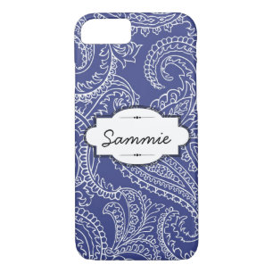 Blue Paisley iPhone 7 Barely There Case