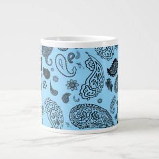 Blue Paisley Large Coffee Mug