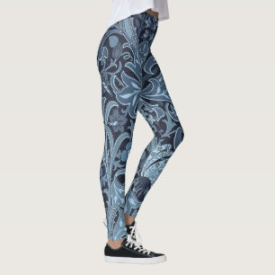 Blue paisley makes for rich colour leggings
