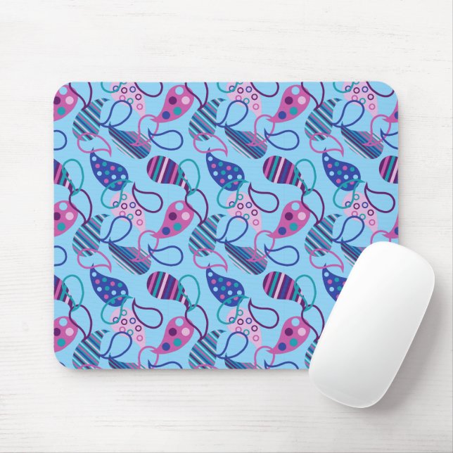 Blue Paisley  Mouse Mat (With Mouse)