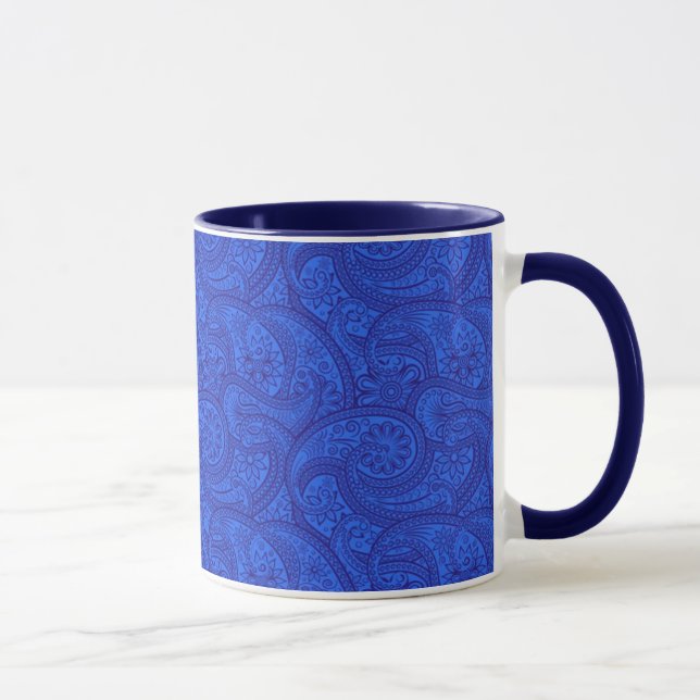 Blue Paisley Mug (Right)