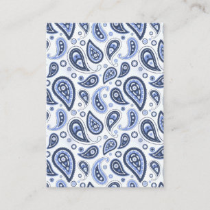 Blue Paisley Pattern Advice Card