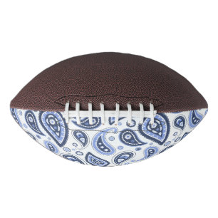Blue Paisley Pattern American Football