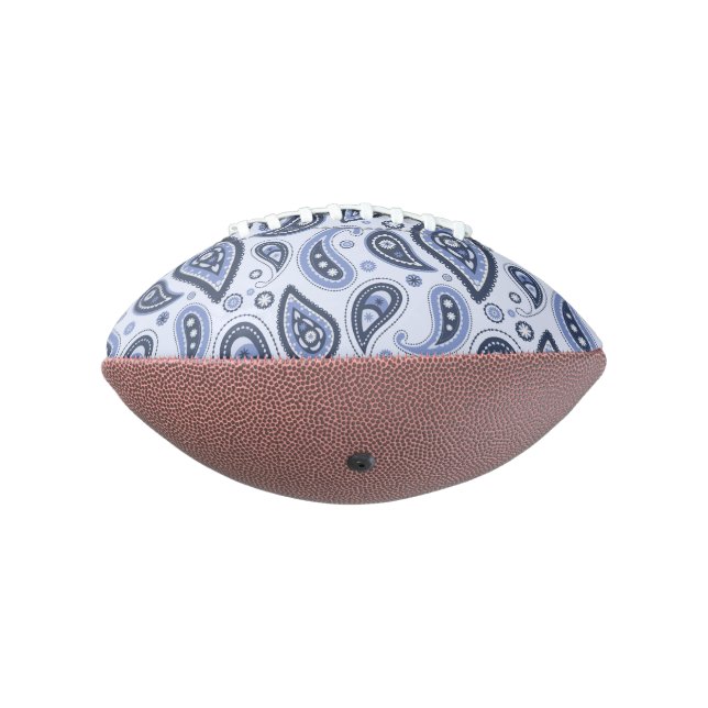 Blue Paisley Pattern American Football (Rotated 270)