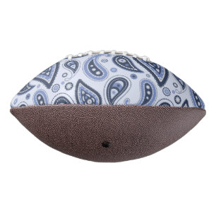 Blue Paisley Pattern American Football
