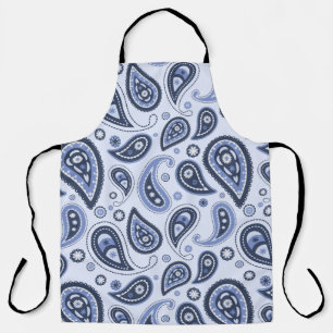 Blue Paisley Pattern Apron