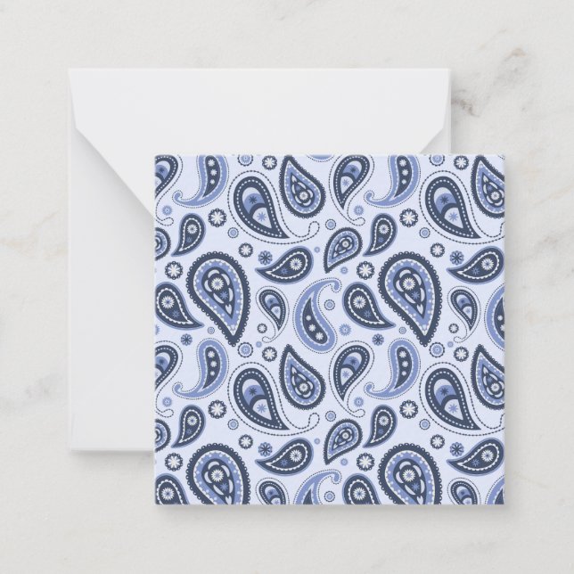Blue Paisley Pattern Card (Front)