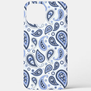 Blue Paisley Pattern iPhone 12 Pro Max Case