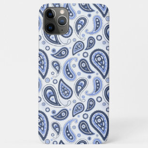 Blue Paisley Pattern iPhone 11 Pro Max Case