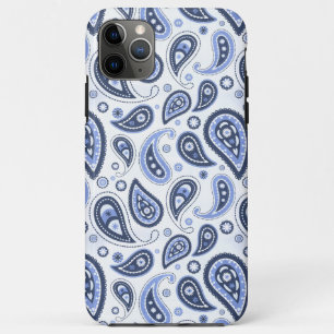 Blue Paisley Pattern iPhone 11 Pro Max Case