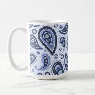 Blue Paisley Pattern Coffee Mug