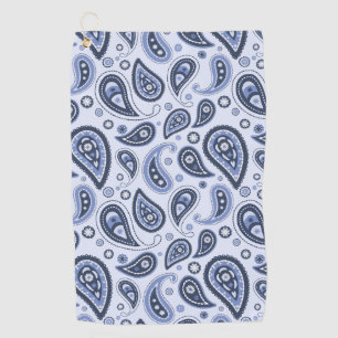 Blue Paisley Pattern Golf Towel