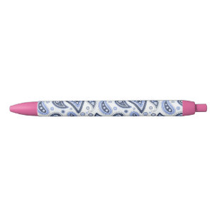 Blue Paisley Pattern Ink Pen