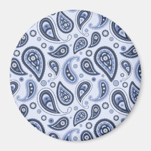 Blue Paisley Pattern Magnet