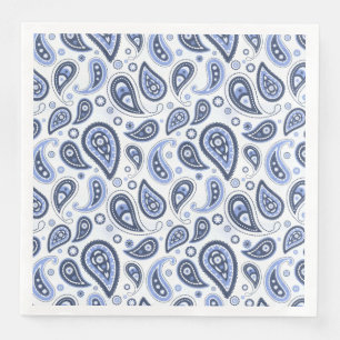 Blue Paisley Pattern Napkin