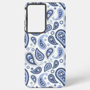 Blue Paisley Pattern Samsung Galaxy Case