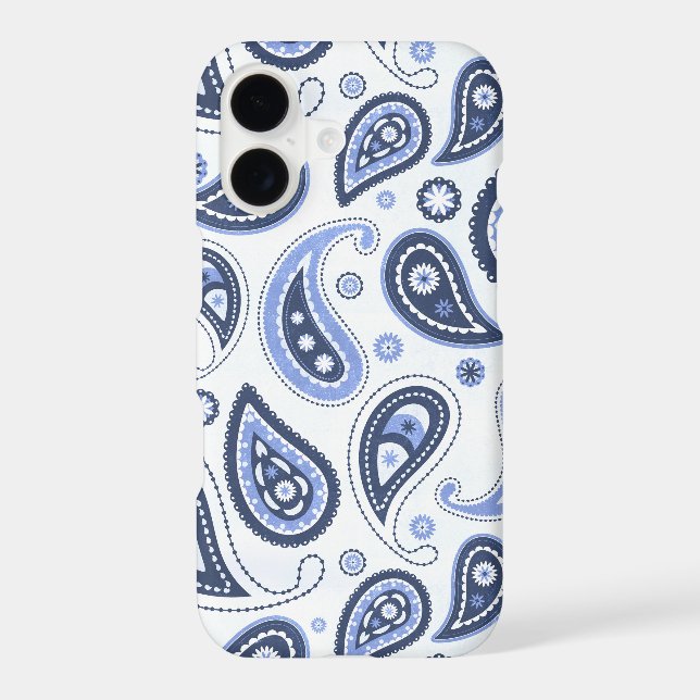 Blue Paisley Pattern Samsung Galaxy S21 Case (Back)