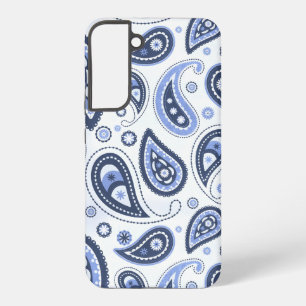 Blue Paisley Pattern Samsung Galaxy Case