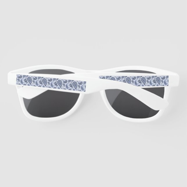 Blue Paisley Pattern Sunglasses (Back)