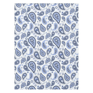 Blue Paisley Pattern Tablecloth