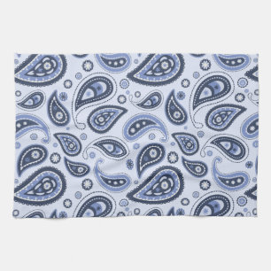 Blue Paisley Pattern Tea Towel