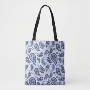 Blue Paisley Pattern Tote Bag