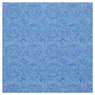 Blue Paisley Polyester Fabric 