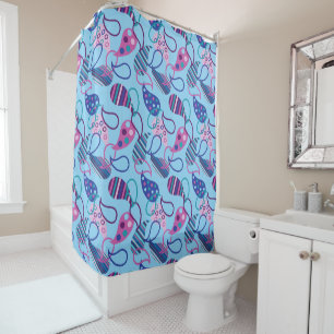 Blue Paisley  Shower Curtain