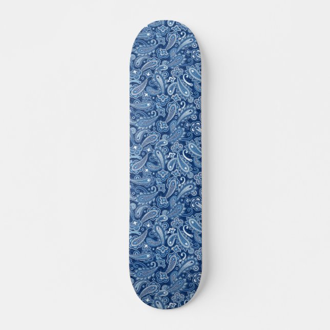 Blue Paisley Skateboard (Front)