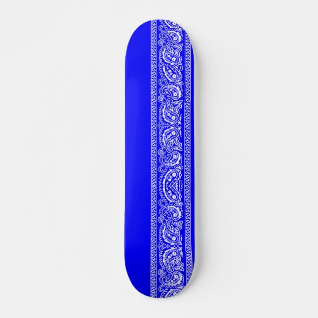 Blue Paisley Skateboard Pro (Front)
