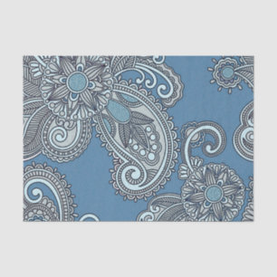 Blue Paisley Tissue Paper