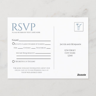 Blue Palm RSVP Postcard Insert