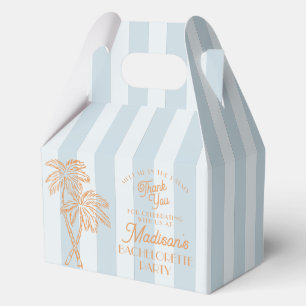 Blue Palm Spring Pastel Beach Bachelorette Party Favour Box
