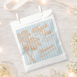 Blue Palm Spring Pastel Beach Birthday Party Favou Favour Bags