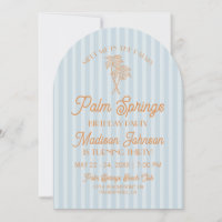 Blue Palm Springs Pastel Beach Birthday Party