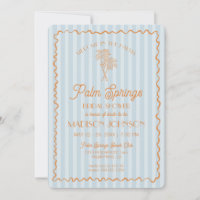 Blue Palm Springs Pastel Beach Bridal Shower