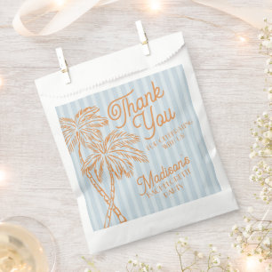 Blue Palm Springs Pastel Beach Party Favour Bags