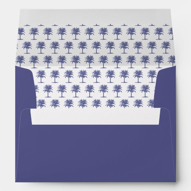 Blue Palm Tree Envelope (Back (Bottom))