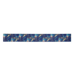 Blue Palm Trees Satin Ribbon