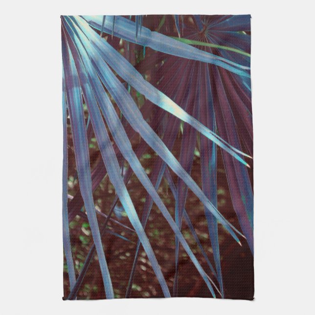 Blue Palmetto Dream Tea Towel (Vertical)