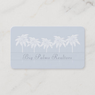 Blue Palms Silhouettes Business Card