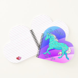 Blue Palomino Horse (pastel rainbow) Notebook