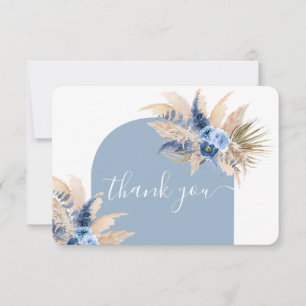 Blue Pampas Grass Boy thank you card