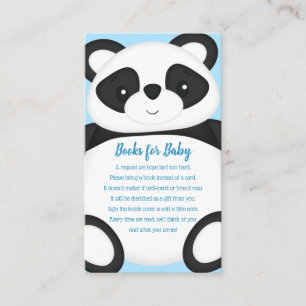 Blue Panda Bear Baby Shower Enclosure Card