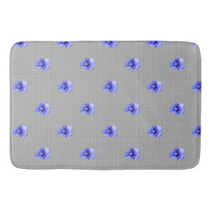 Blue Pansy  Bath Mat