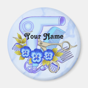 Blue Pansy Beautician Magnet