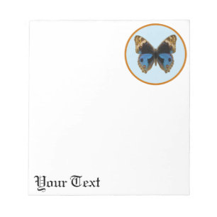 Blue Pansy Butterfly Notepad