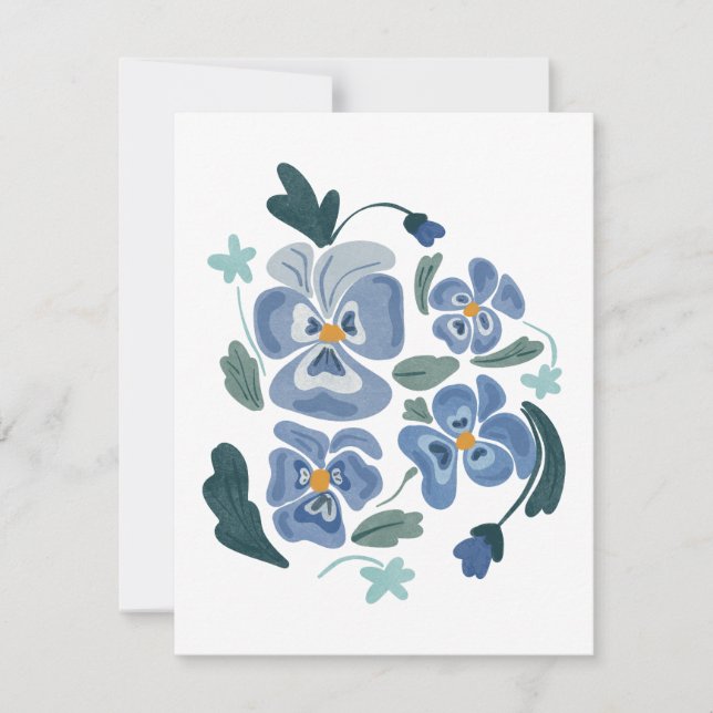 Blue Pansy Flowers Aesthetic Pansies (Front)