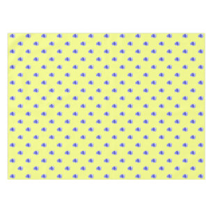 Blue Pansy on Yellow - Tablecloth